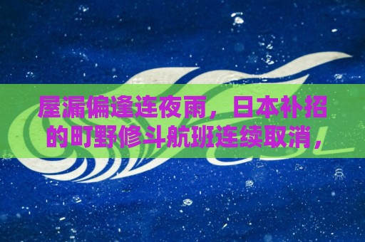 屋漏偏逢连夜雨,日本补招的町野修斗航班连续取消,首战前才会合 屋漏偏逢连夜雨,日本补招的町野修斗航班连续取消,首战前才会合